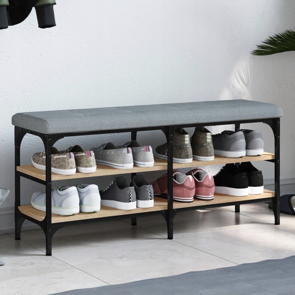 ŁAWKA NA BUTY DĄB SONOMA 102X32X47CM