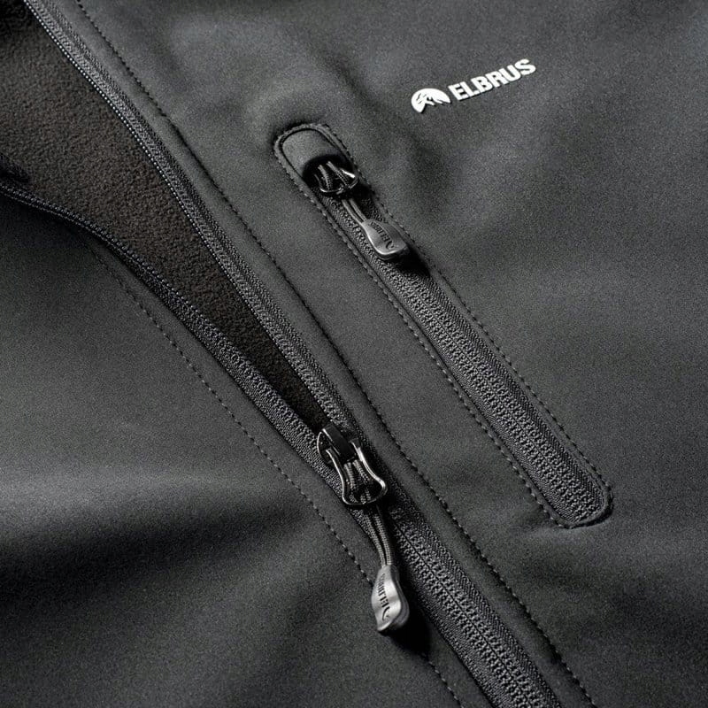ELBRUS IVER KURTKA MĘSKA SOFTSHELL CZARNY KAPTUR M Rozmiar M