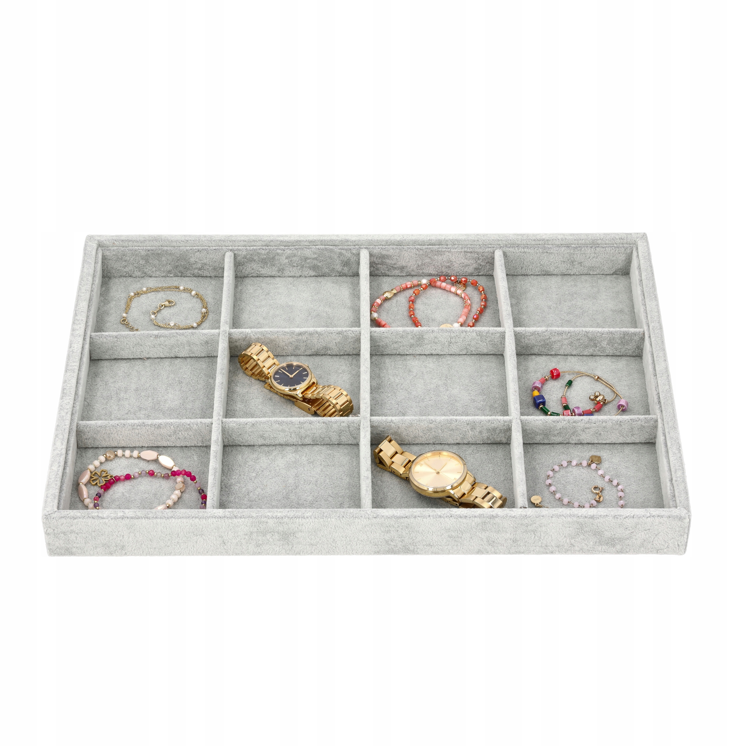 TACA EKSPOZYTOR NA ZEGARKI BRANSOLETKI BIŻUTERIĘ PUDEŁKO POJEMNIK ETUI Y8 Marka Korbi