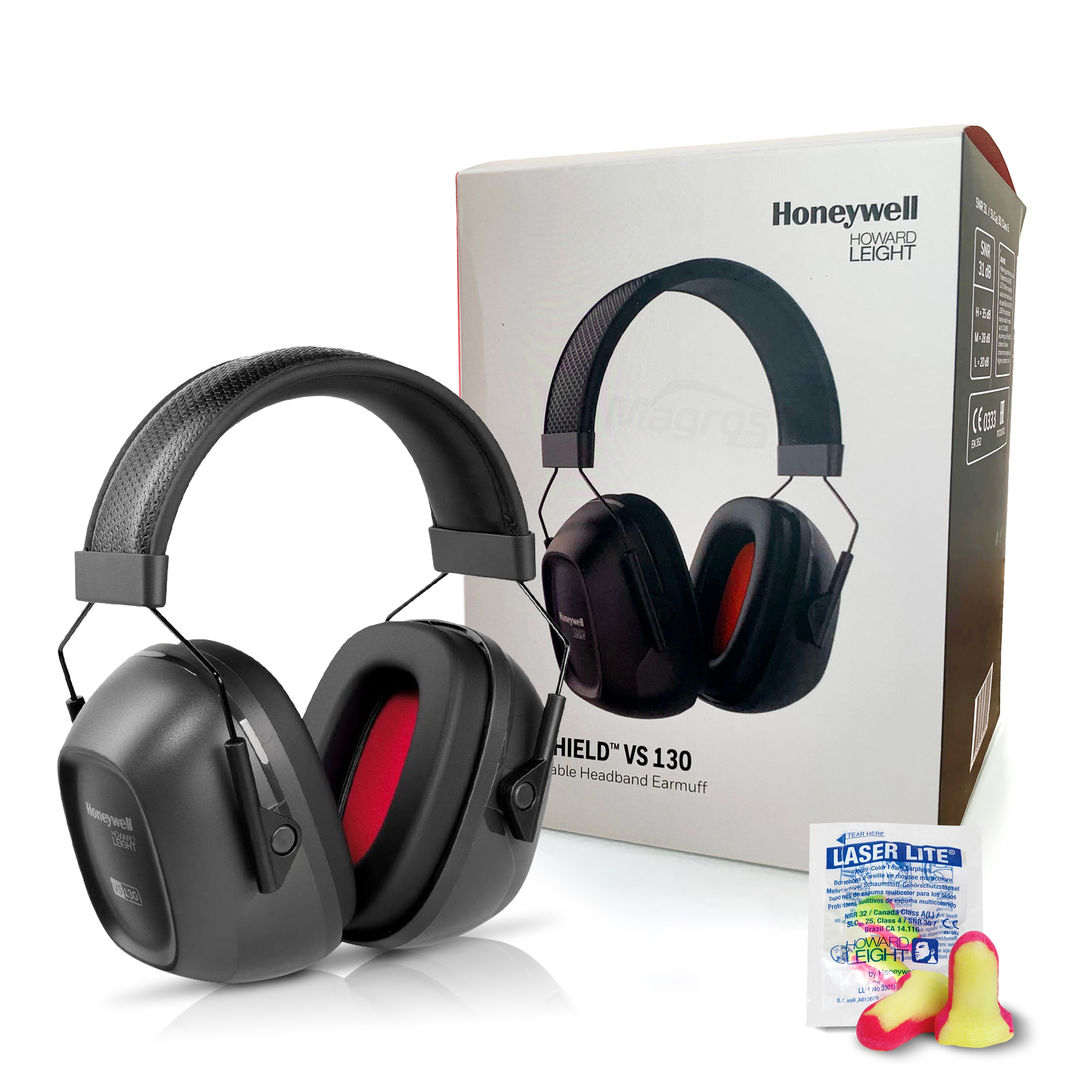 Sluchátka a sluchátka Chrániče sluchu 31 dB Honeywell Vs 130 Bonus Špunty