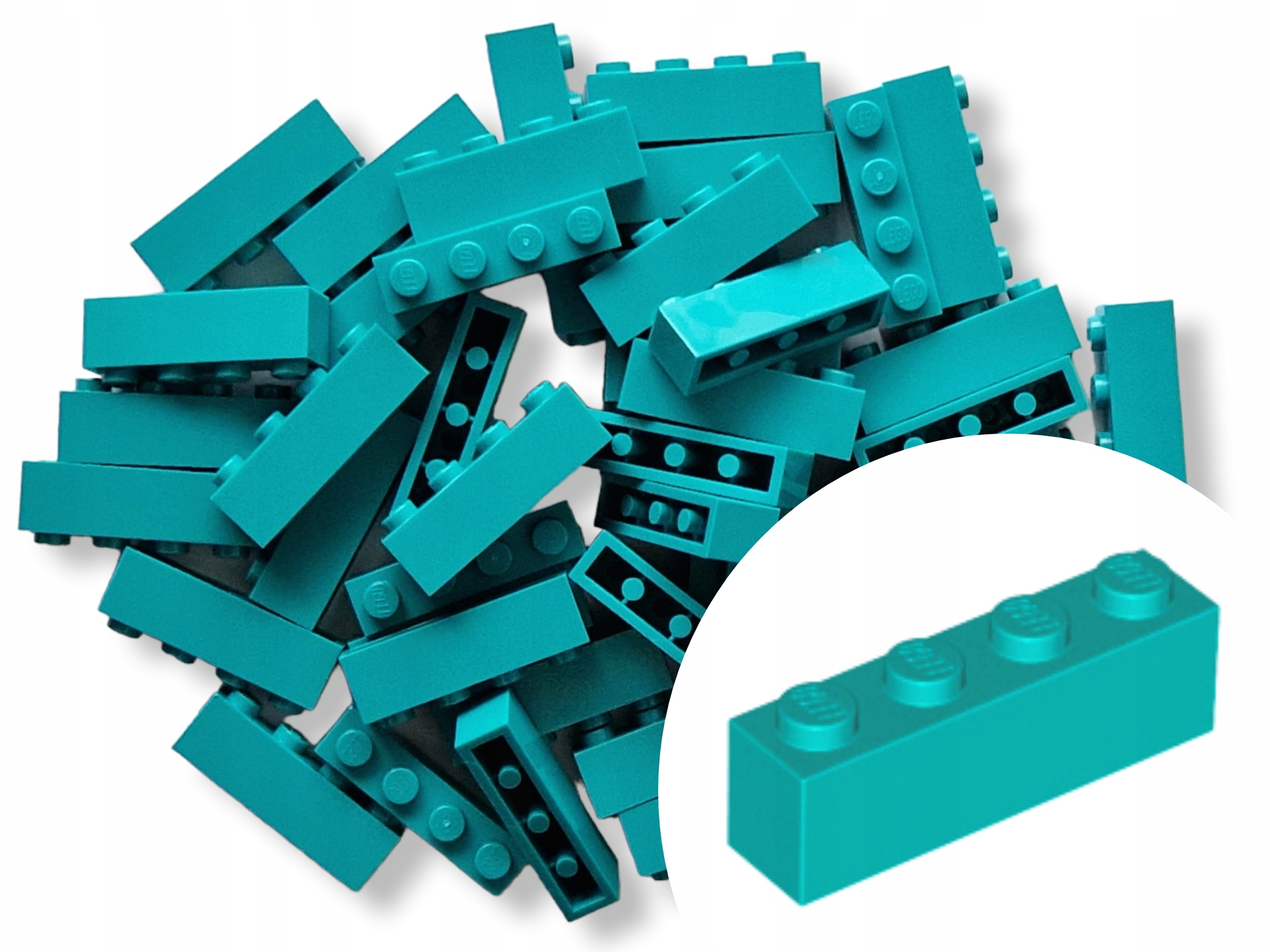 

Lego 3010 Brick 1x4 Cegła 1x4 Turkusowy 10szt