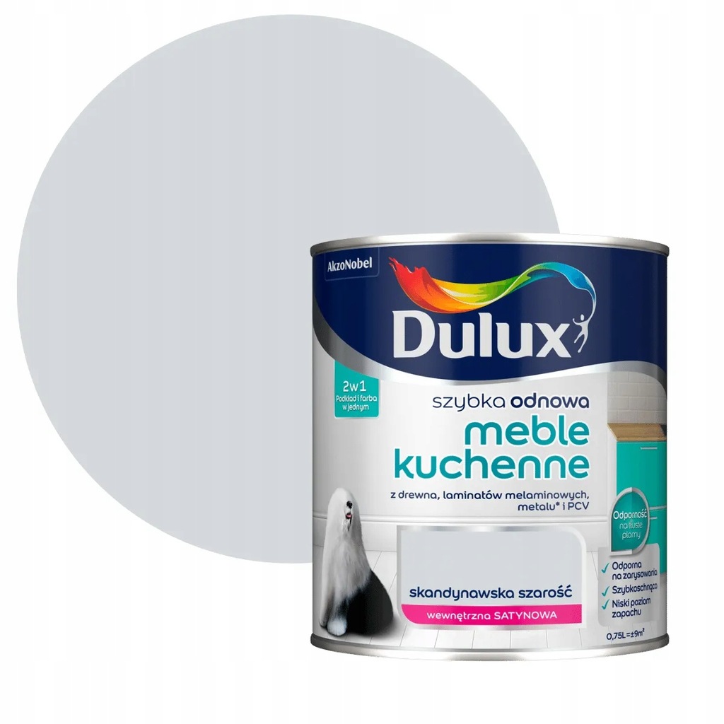 Dulux Szybka Odnowa Meble Kuchenne Skandynawska Szarość 0,75L