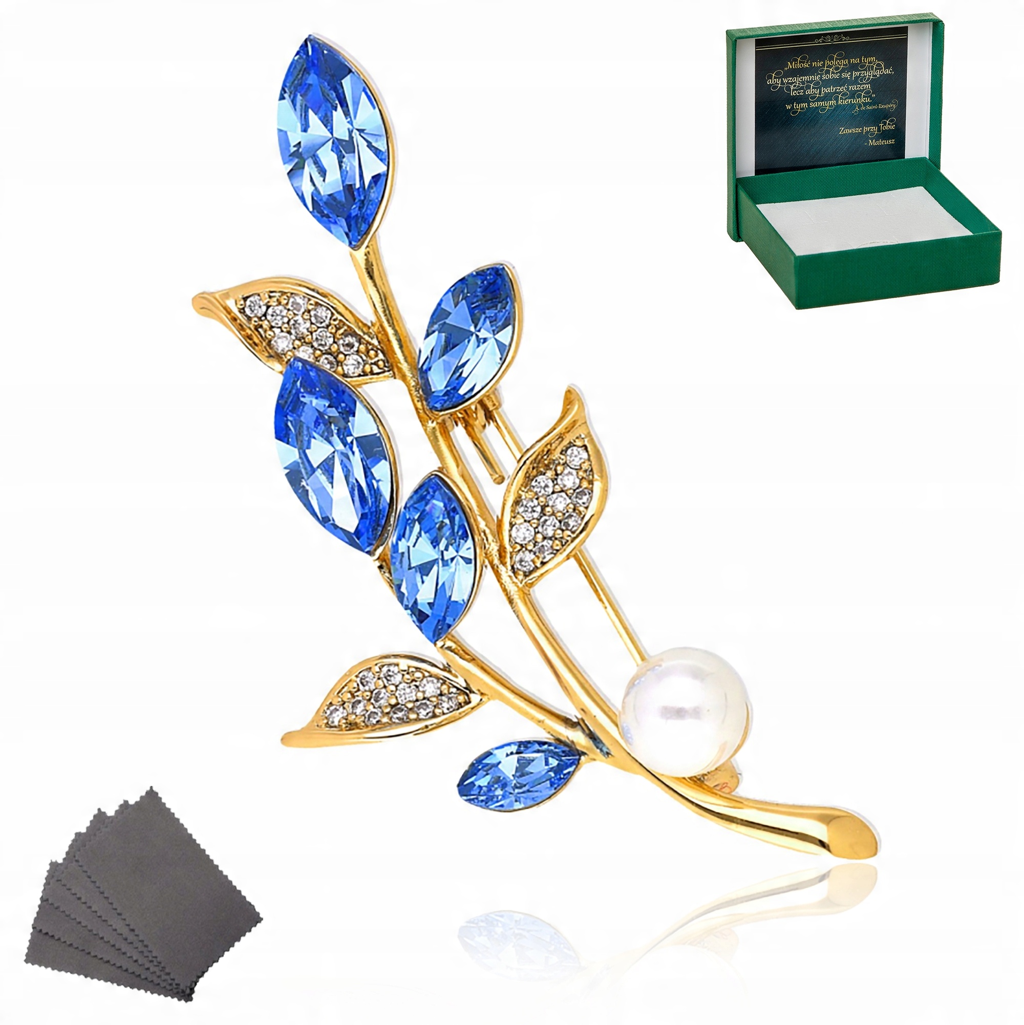 

Złota Broszka Sapphire Light Grawer 18K