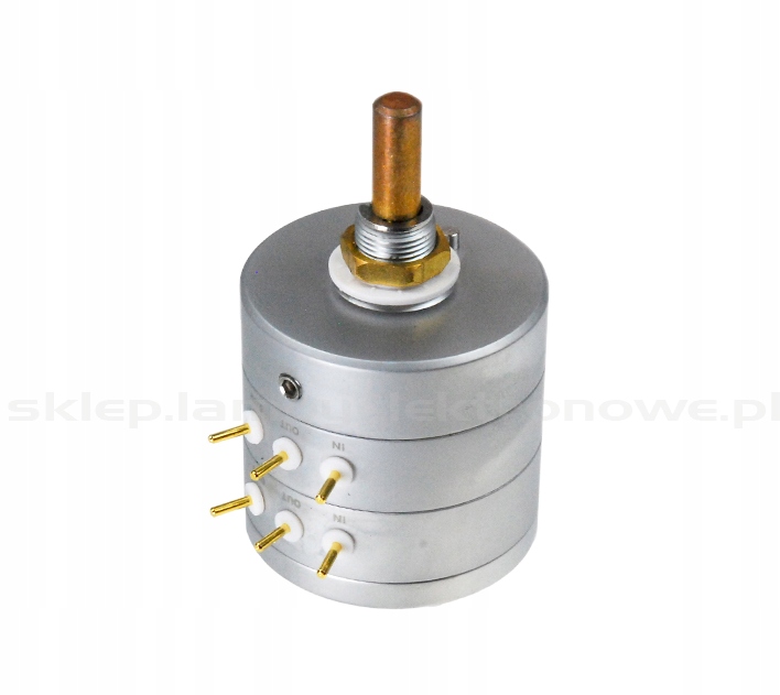 Žebříkový potenciometr 2x50k logaritmický, hliník EiZZ