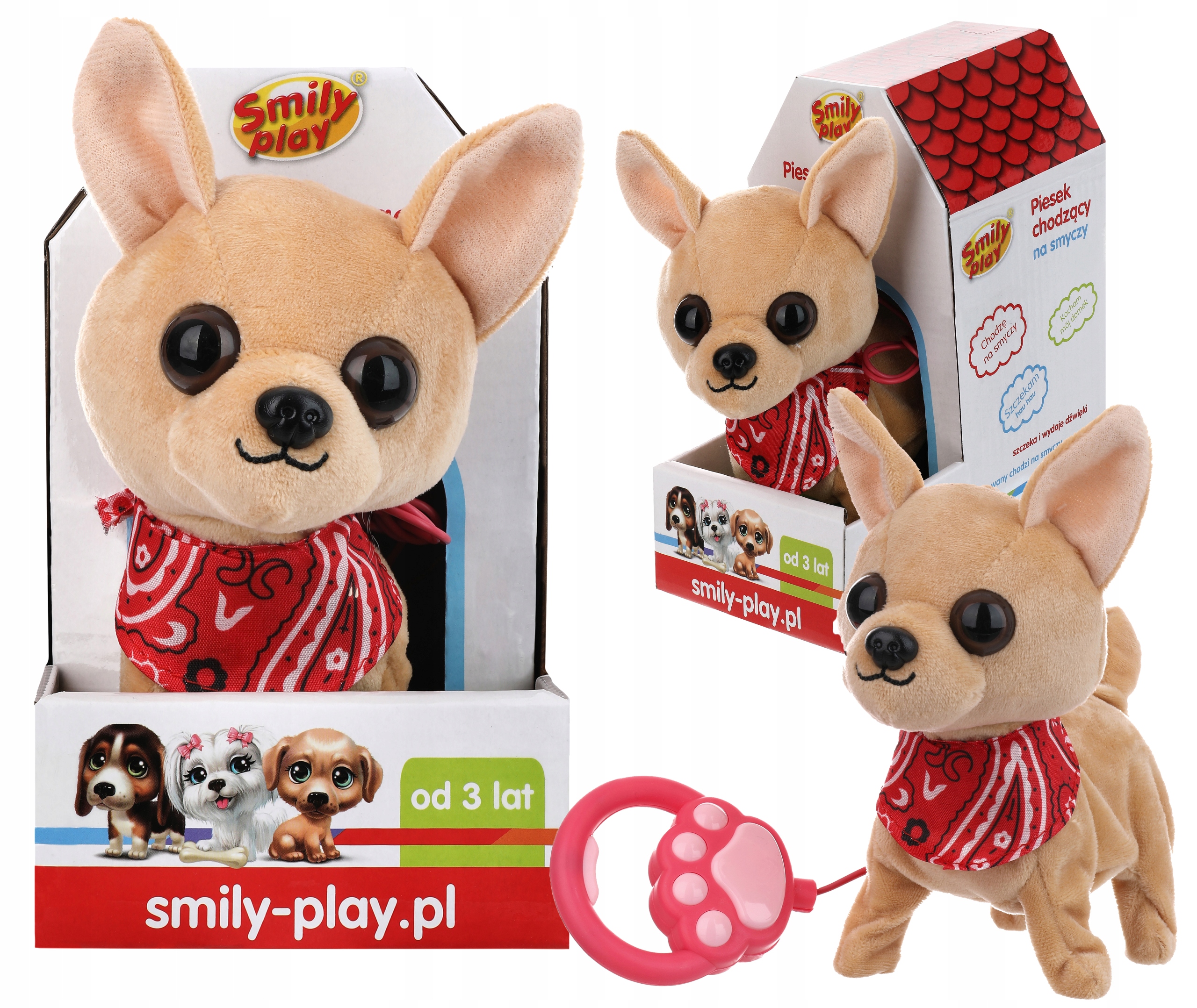 

Smily Play Pies piesek chodzący na smyczy szczeka