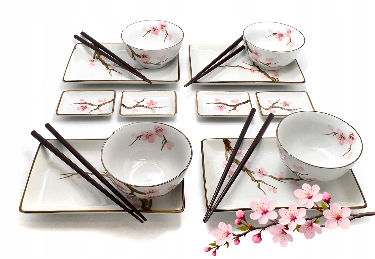 Sada na sushi pre 4 osoby Sakura s miskami 200 ml Nb