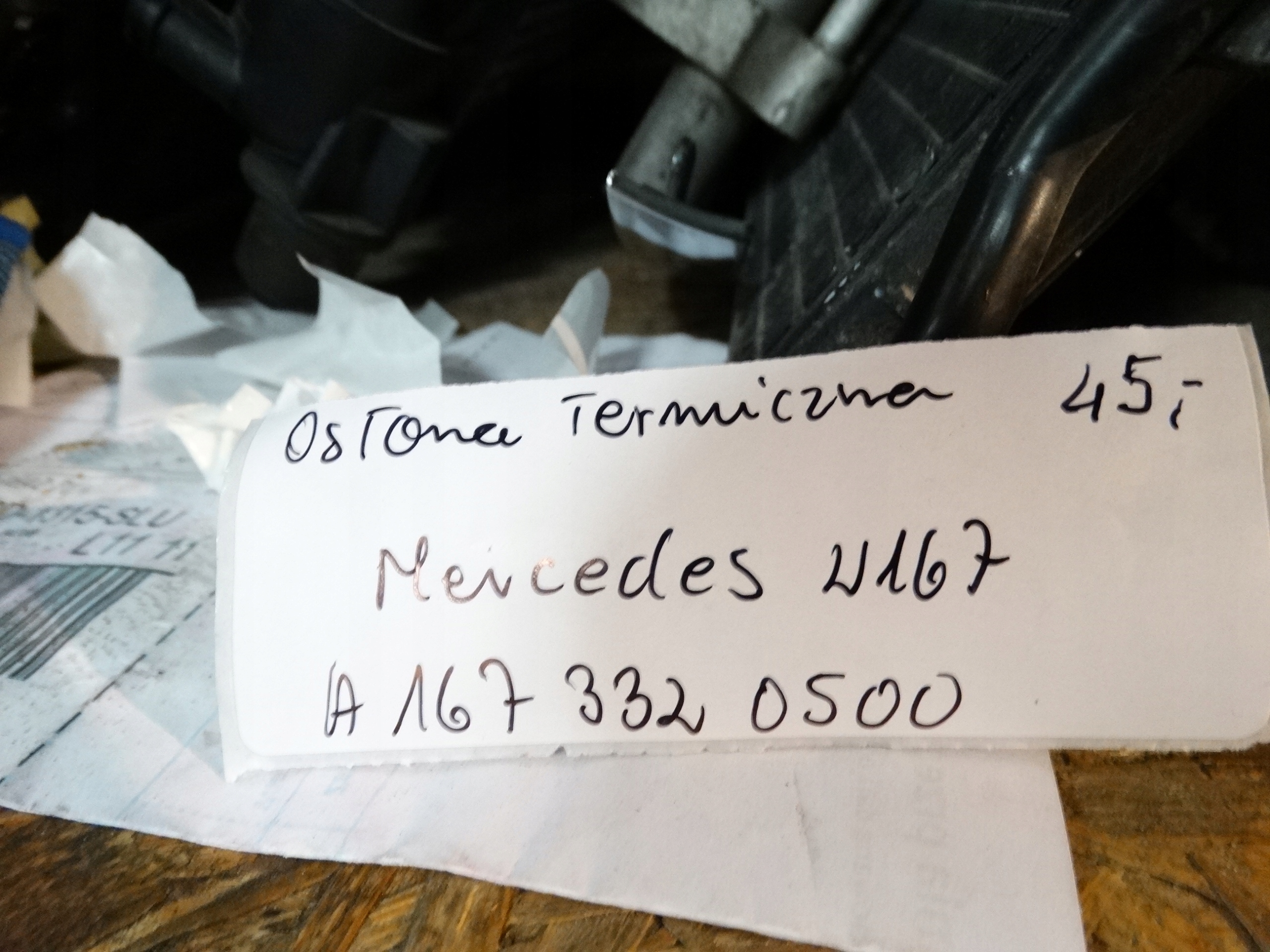 IDEALNA BLENDE ABDECKUNG TERMICZNA MERCEDES W167 1