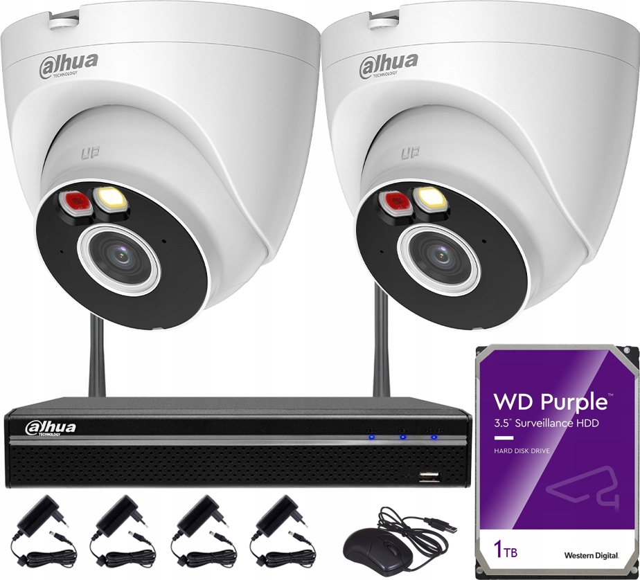 Monitorování Dahua 2 kamery 5MPx IPC-HDW1539DA-SAW-IL Smart Dual Light