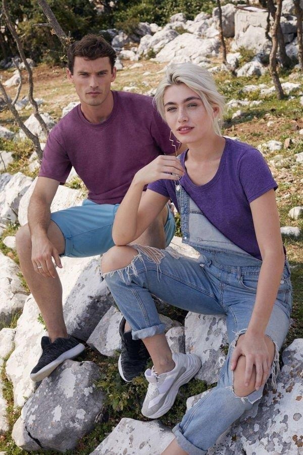 POKOSZULKA Tshirt DAMSKI 100% BAWEŁNA VALUE L Dekolt okrągły