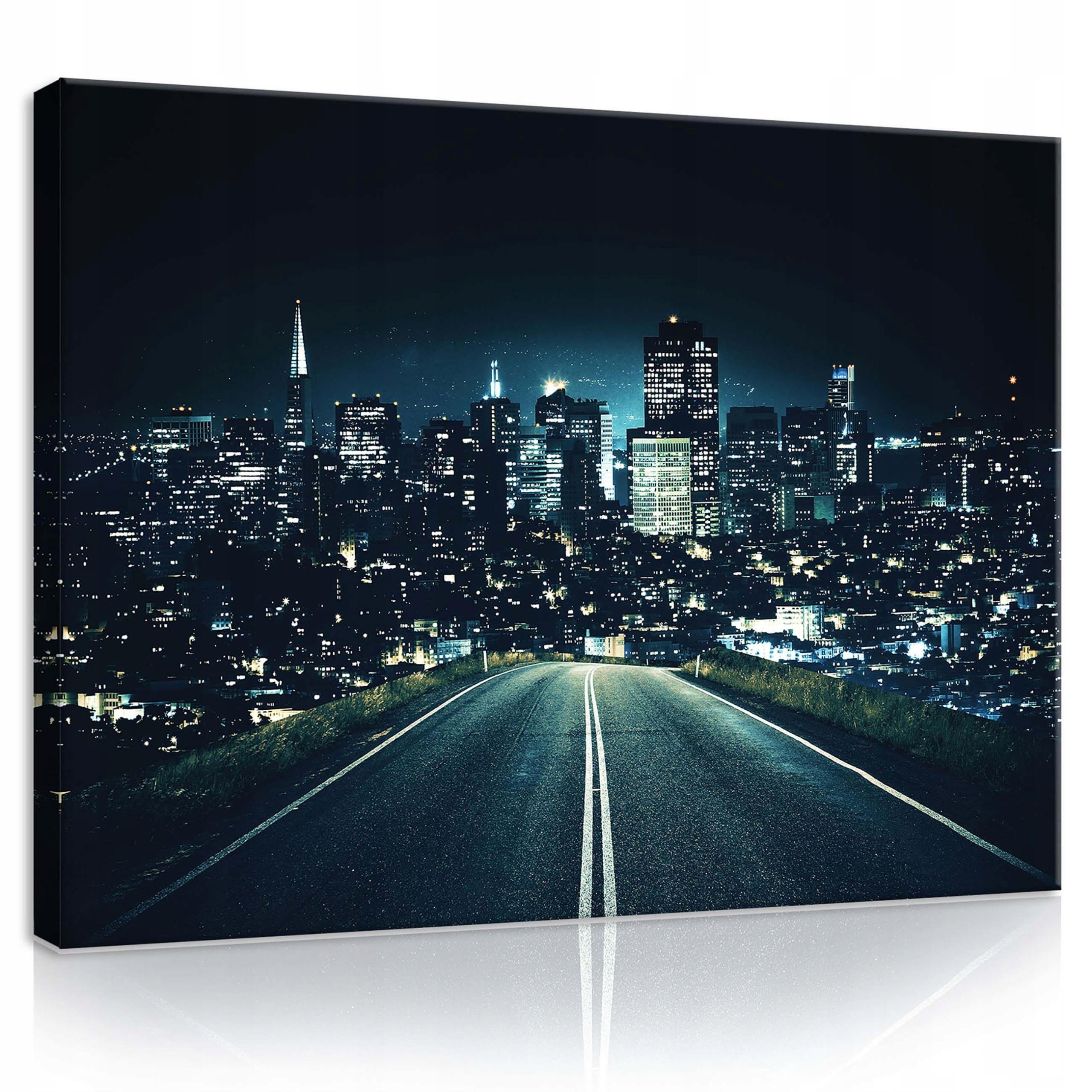 Obraz 100x75 Noční město krajina města cesta světla osamělost