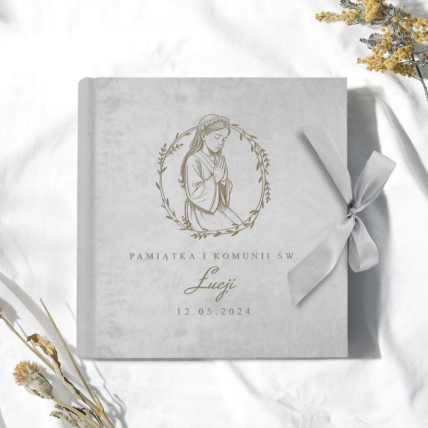 Album na zdjęcia KOMUNIA welurowy Pamiątka Komunii PREZENT + GRAWER GRATIS EAN (GTIN) 5905991864431