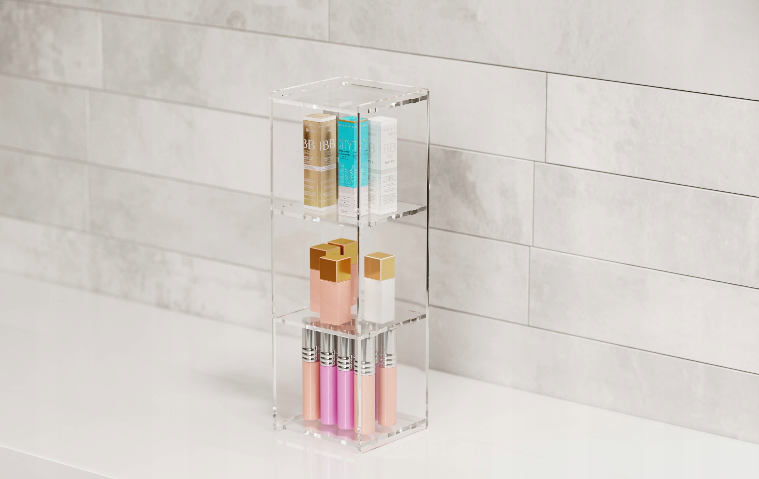 Mini gablotka stojąca witryna PLEXI PLEKSI 4mm 326 x 108 x 105 mm Marka MCJ