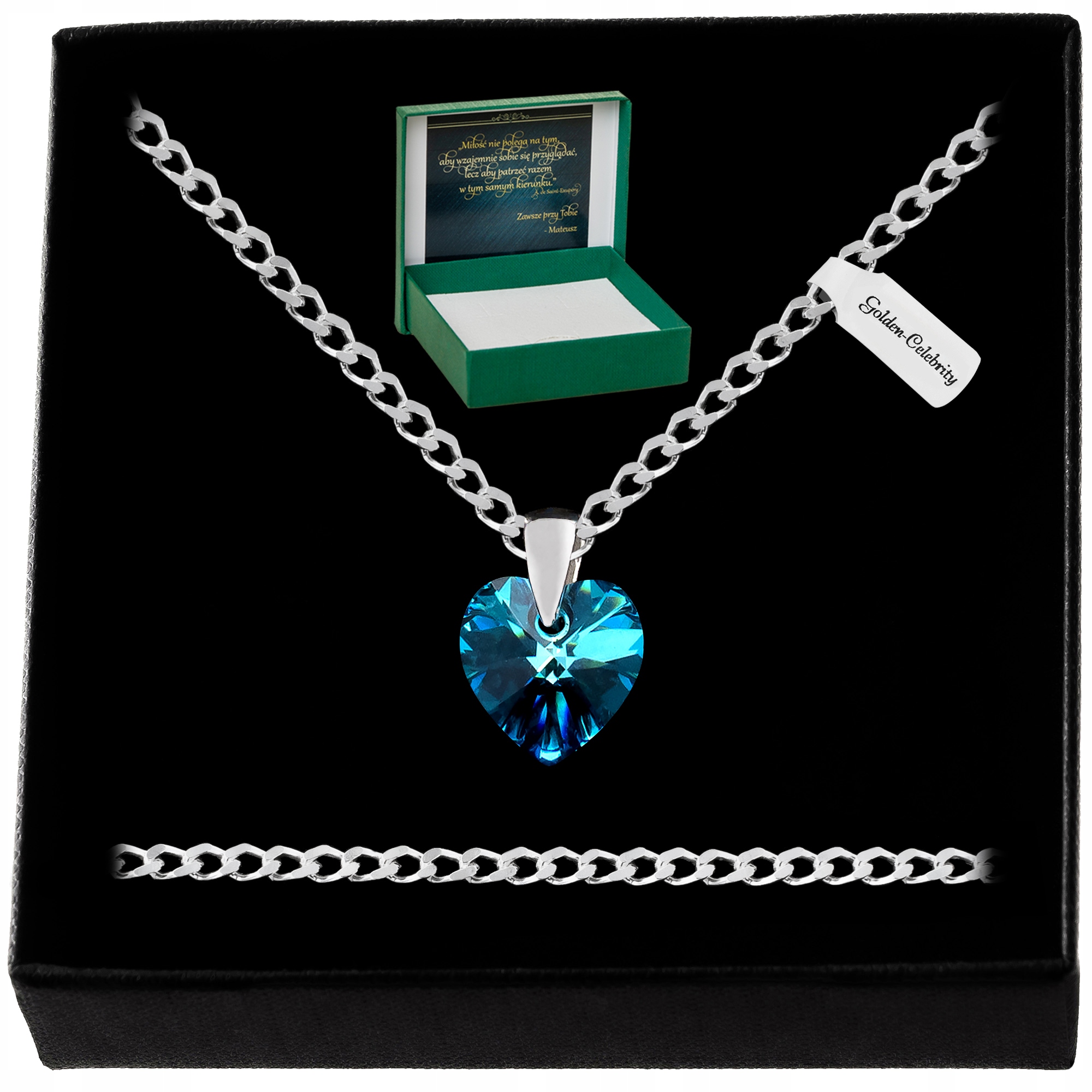 Stříbrný Náhrdelník Srdce Swarovski 925 Dárek Pro Přítelkyni, Ženu, Maminku