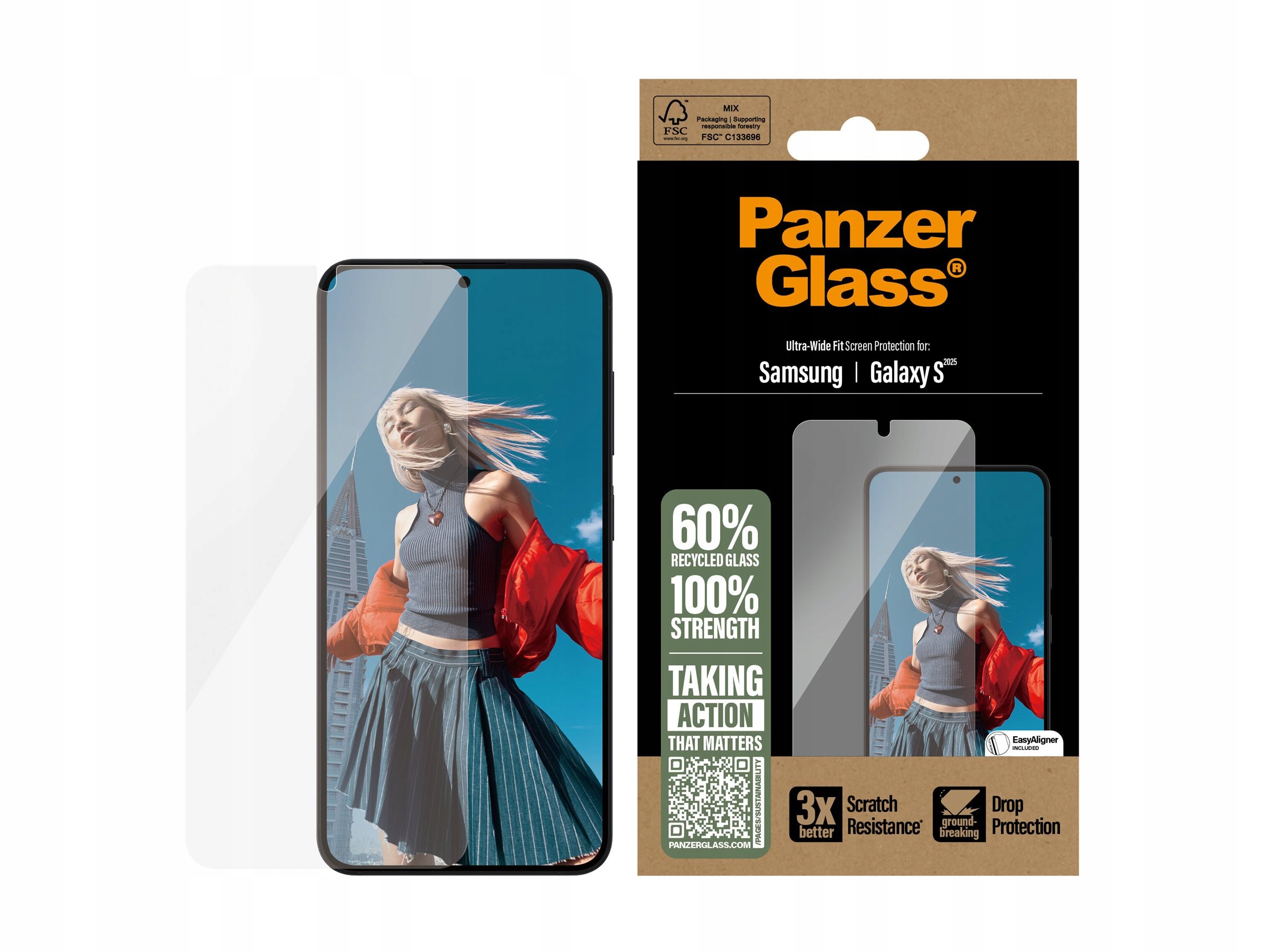 PanzerGlass Screen Protector pro Samsung Galaxy S25 Ultra-Wide Fit PanzerGl