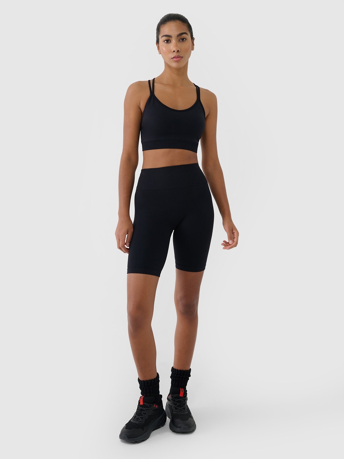 Legginsy Damskie Krótkie 4F Kolarki Bezszwowe Treningowe Xs/s F075 SS25