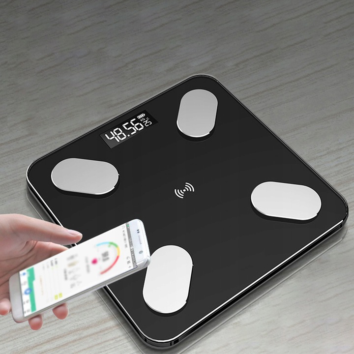 INTELIGENTNA WAGA ŁAZIENKOWA BLUETOOTH ANALITYCZNA EAN (GTIN) 00050487