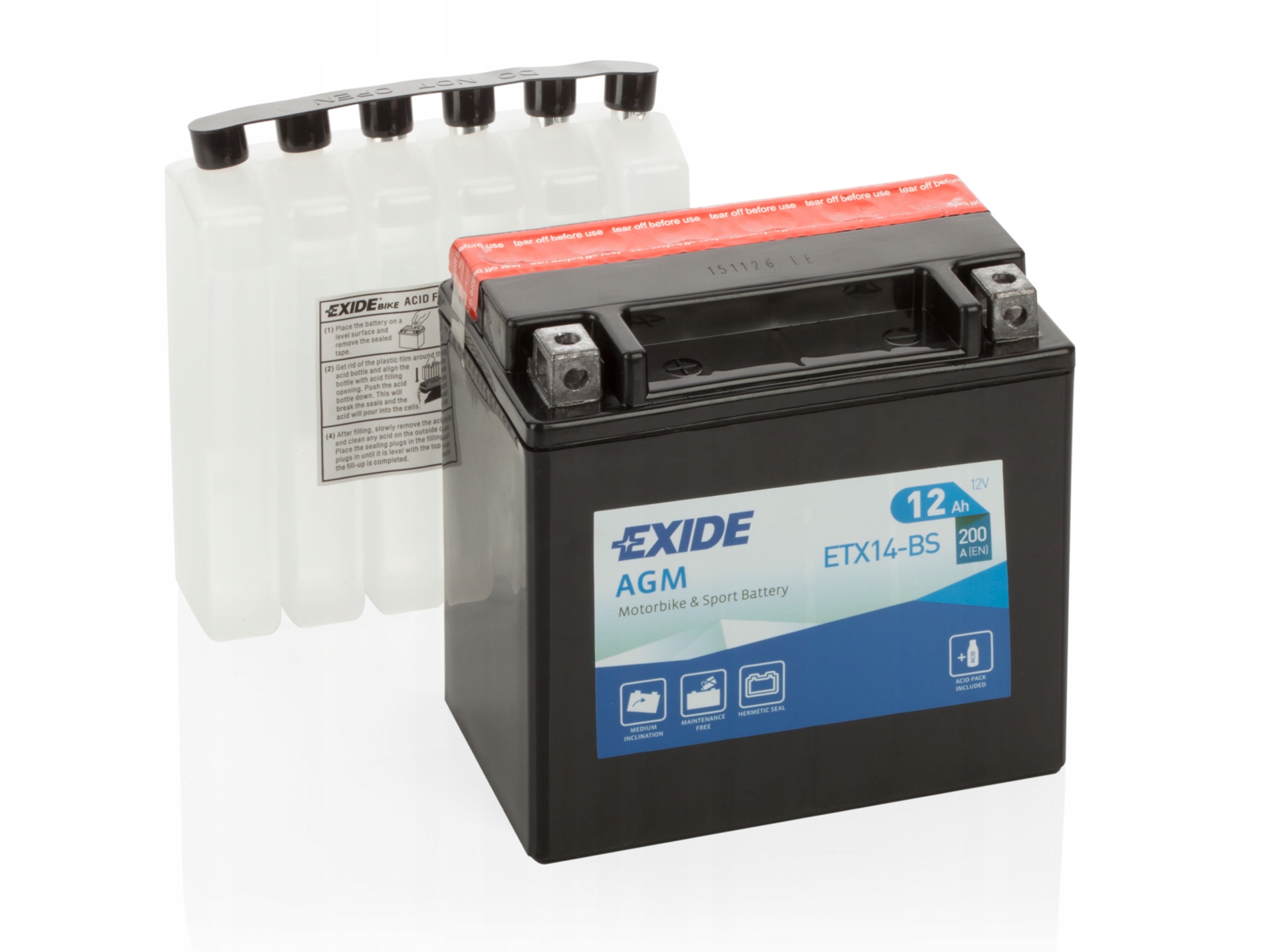 

Akumulator 12V 14Ah ETX14-BS Exide Agm