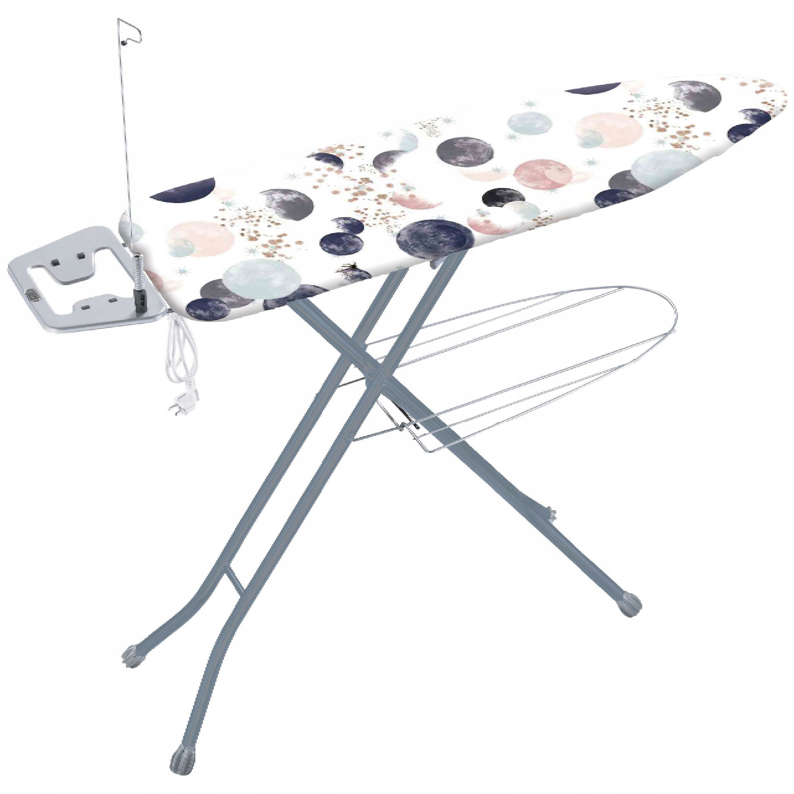 Deska do Prasowania Lamart LT8002 120x38cm Kwiaty Lekka Stabilna Gniazdo