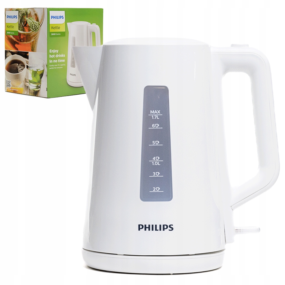 Czajnik elektryczny Philips HD9318/00 2200W 1,7L mikrosiateczka biały