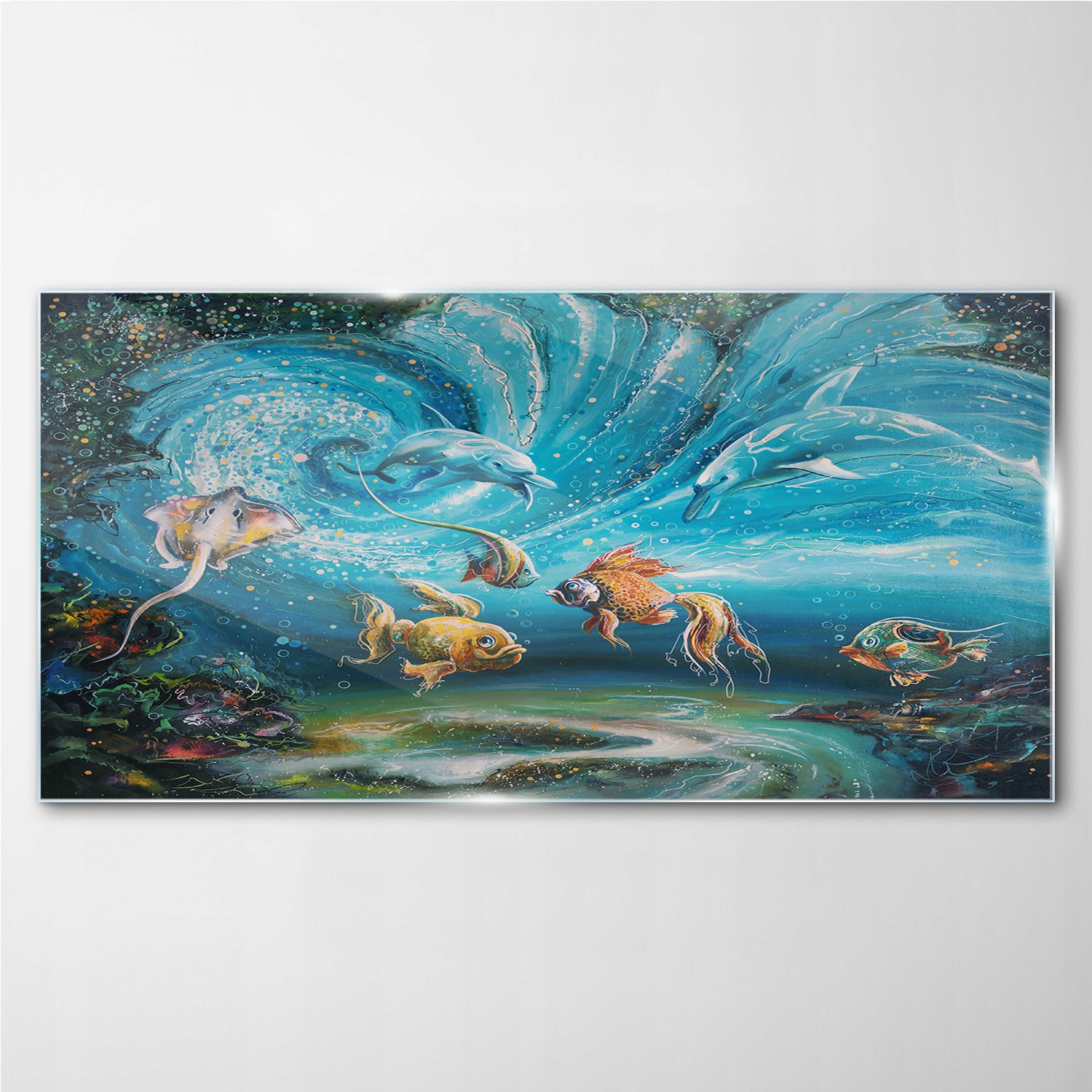 

Obraz szklany Malarstwo zwierzęta ryby 140x70 cm