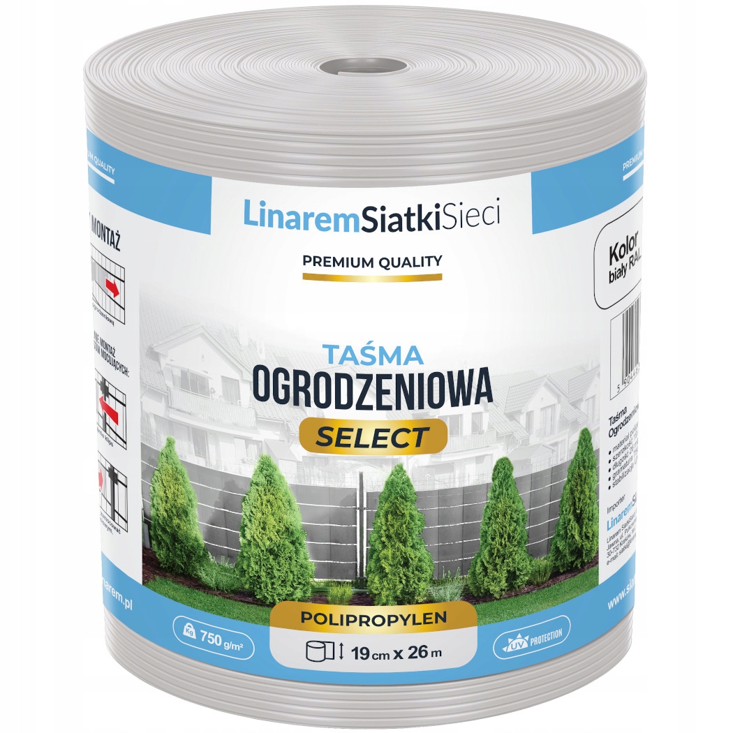 Stínící Panelové Pásy Premium Select 19x26 m Pro Panelový Plot Bílá