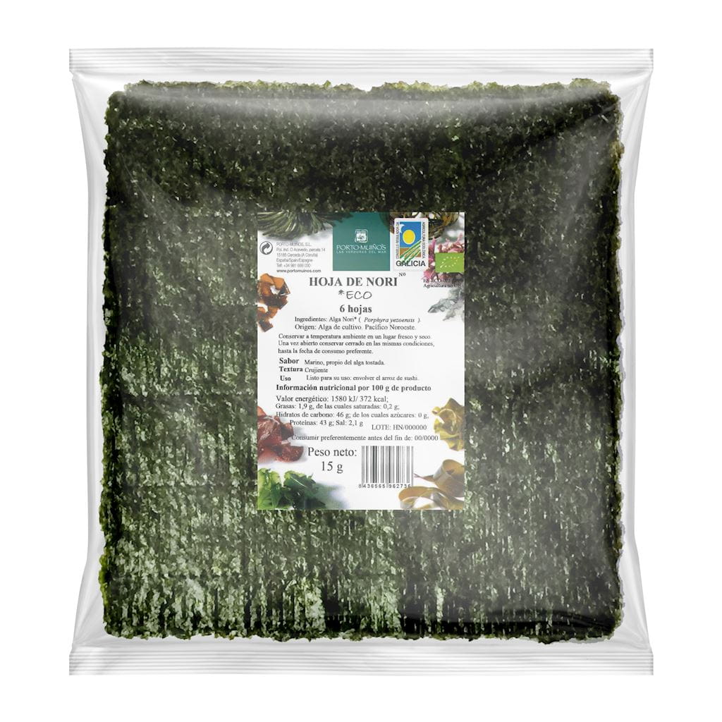 

Algi nori prażone do sushi Bio 15 g Porto Muinos