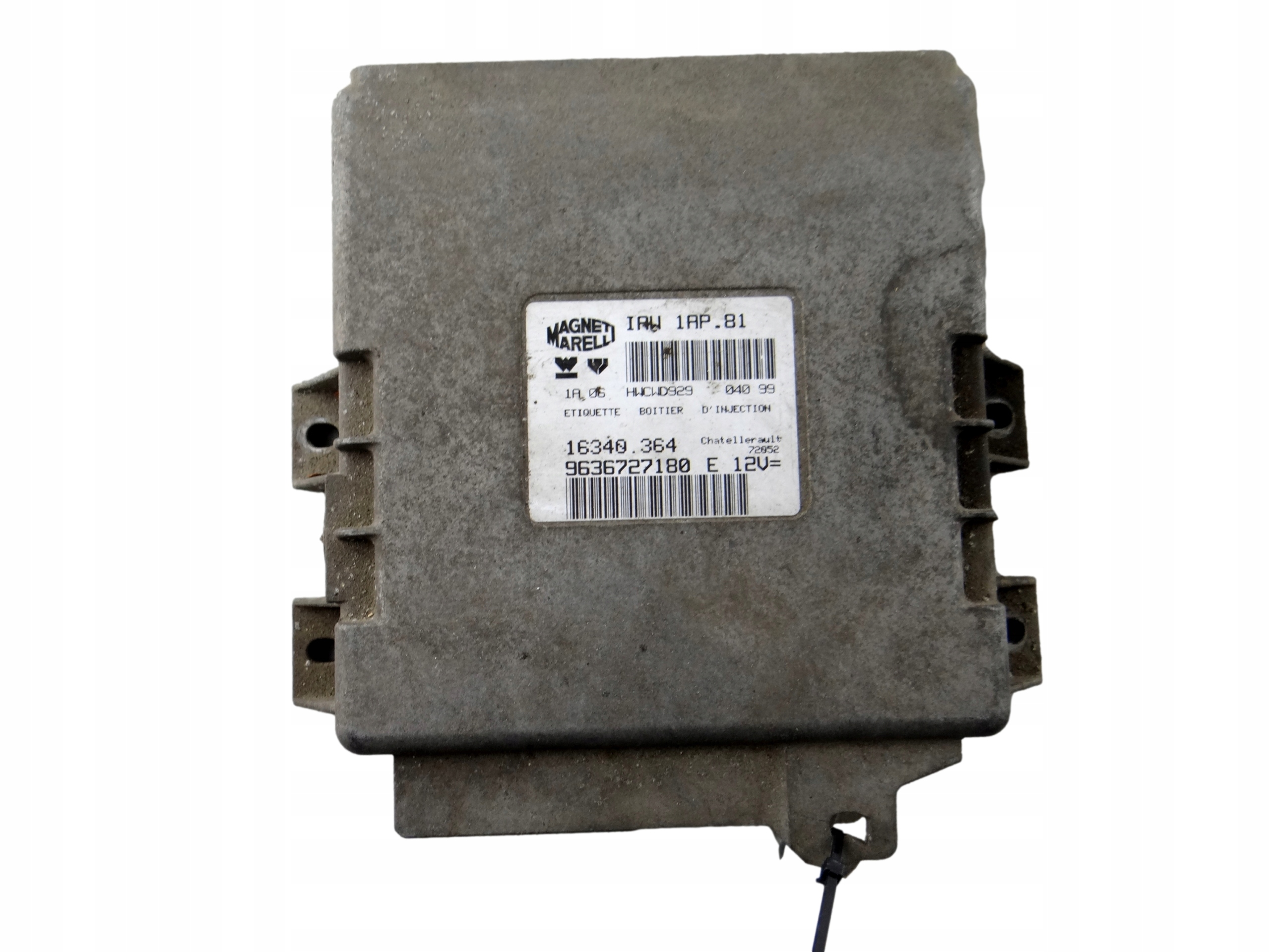control unit of the engine PEUGEOT 206 9636727180