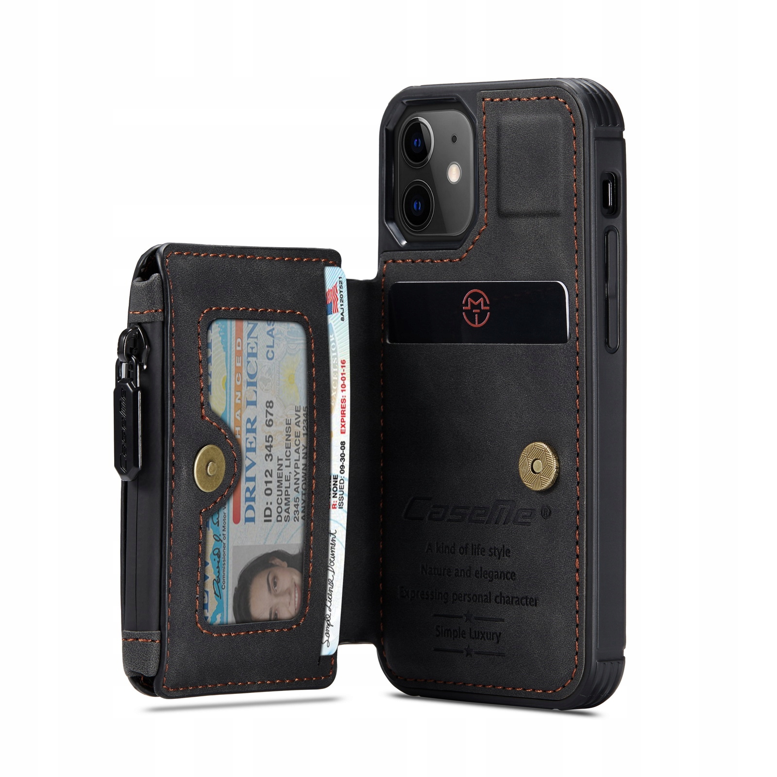 

Case-Me Etui Portfel Skóra do iPhone 12 12 Pro