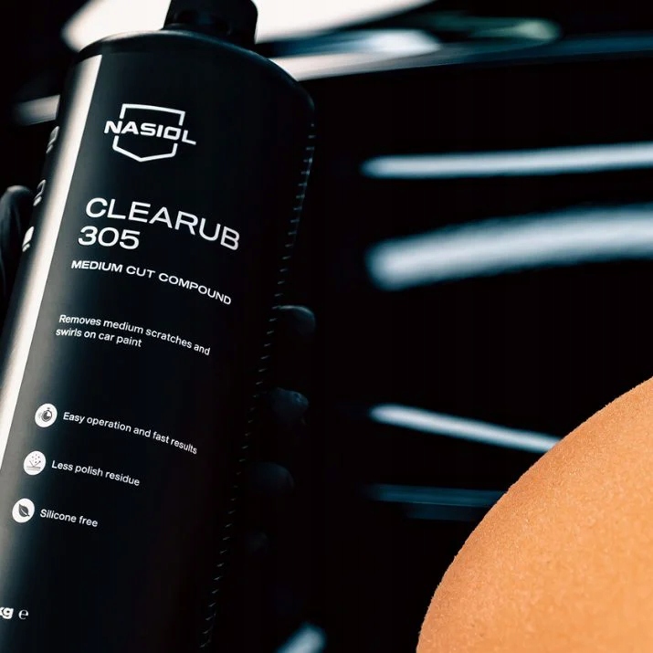 NASIOL CLEARUB 305 250g MEDIUM CUT COMPOUND rozbijalna tnąca pasta polerska Stan opakowania oryginalne