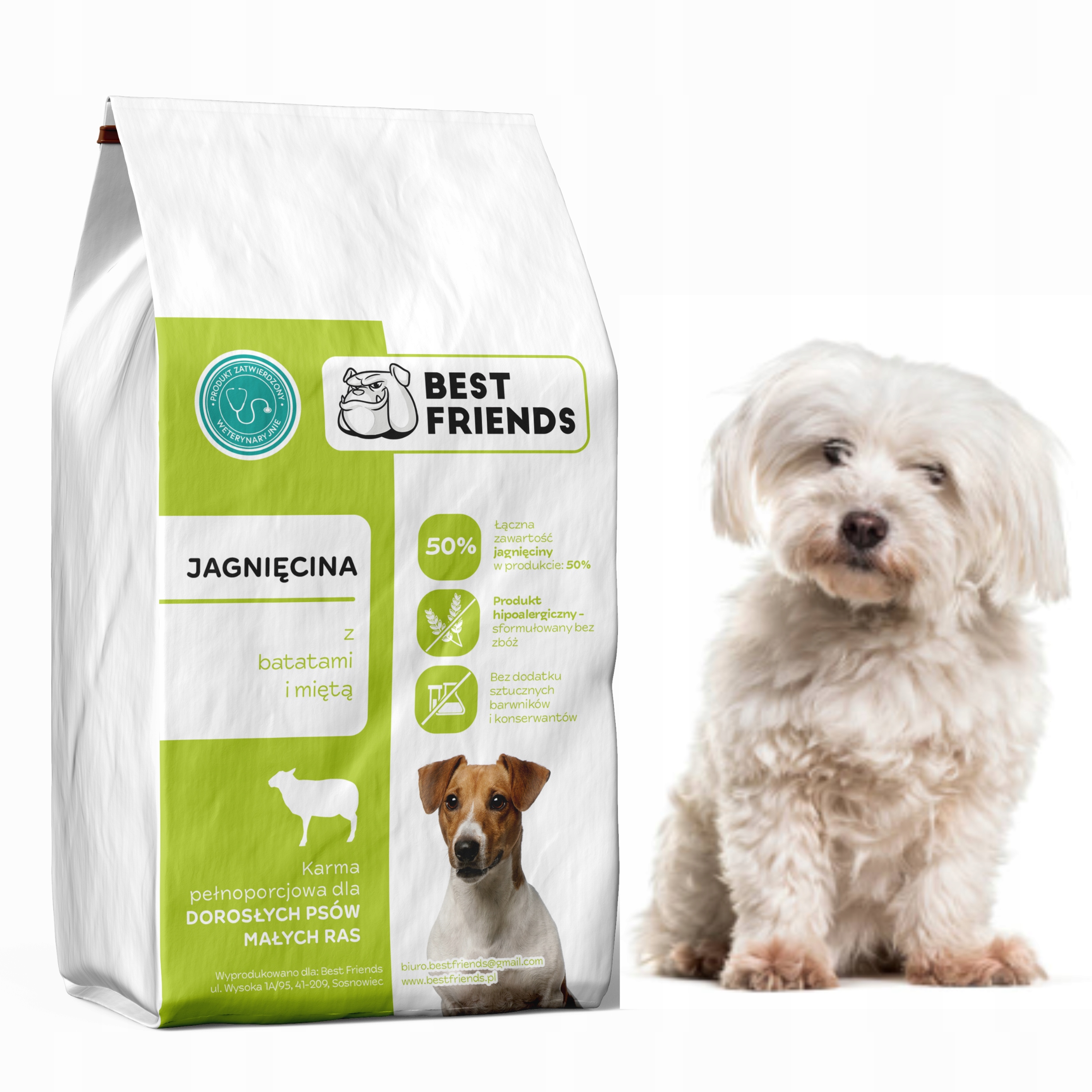 Karma dla Maltańczyka, bezzbożowa, 50% Jagnięcina