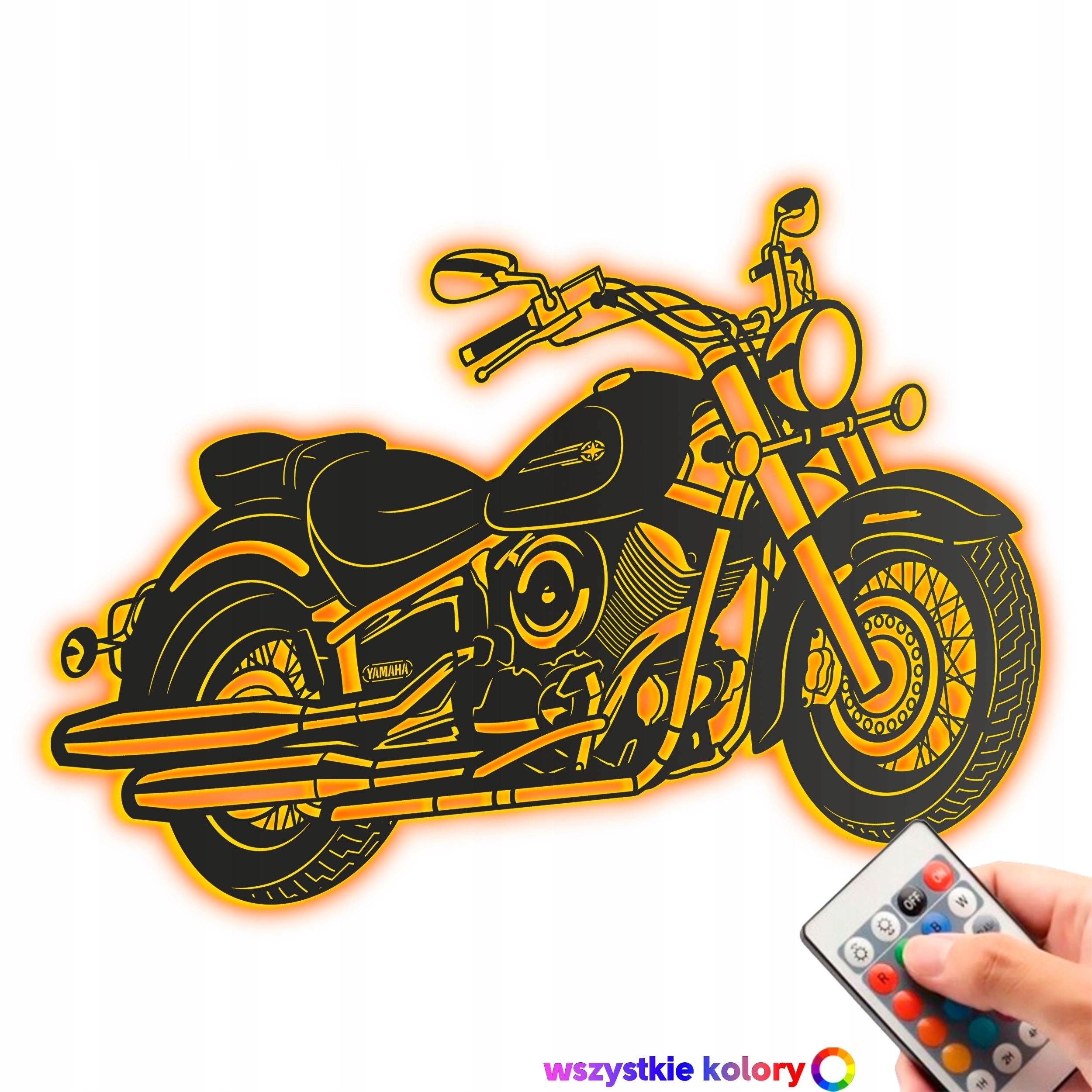 Dřevěný 3D obraz Yamaha Drag Star 1999 Dárek Noční Lampa Led XL