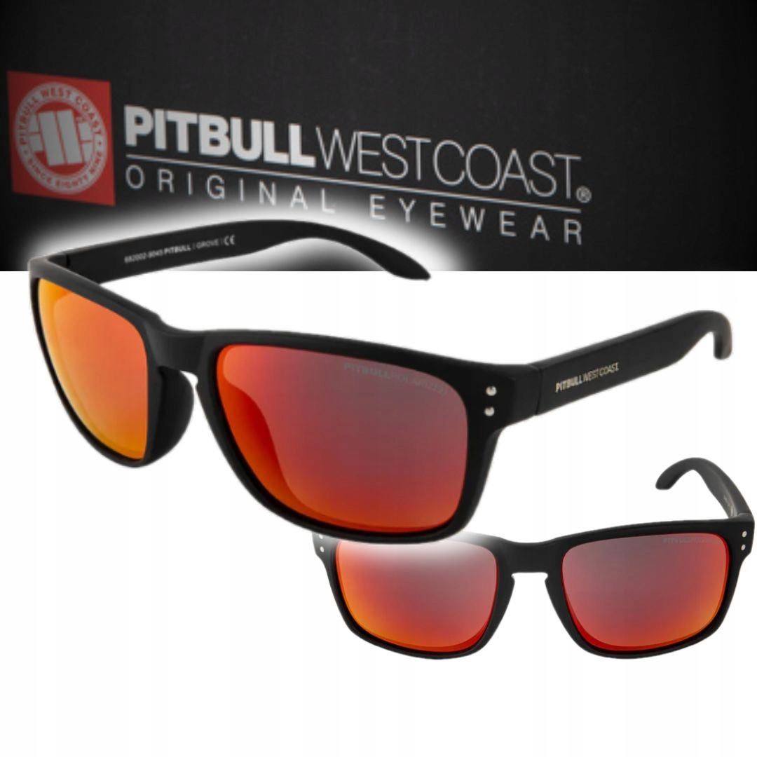 Pitbull West Coast Sluneční Brýle Grove Černé/červené
