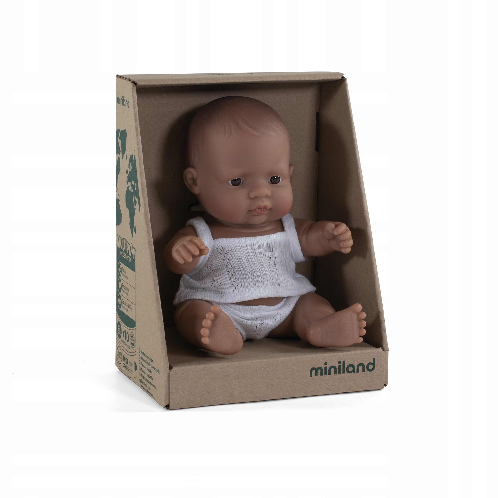 

Lalka Miniland baby Latynos 21 cm