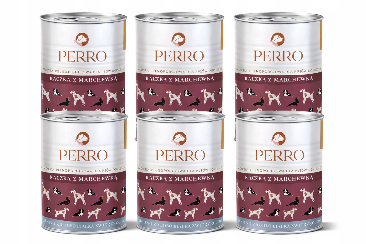 Mokra karma dla psów Perro Kaczka z marchewką 400g