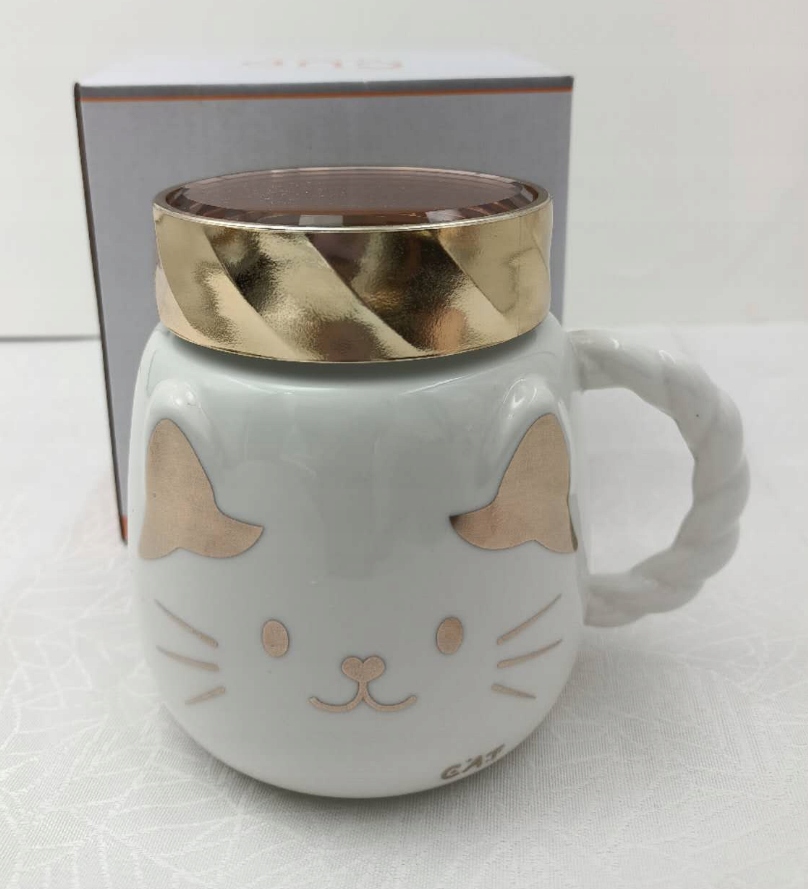 

Kubek Ceramiczny Zakręcany Pokrywką Termiczny Kot