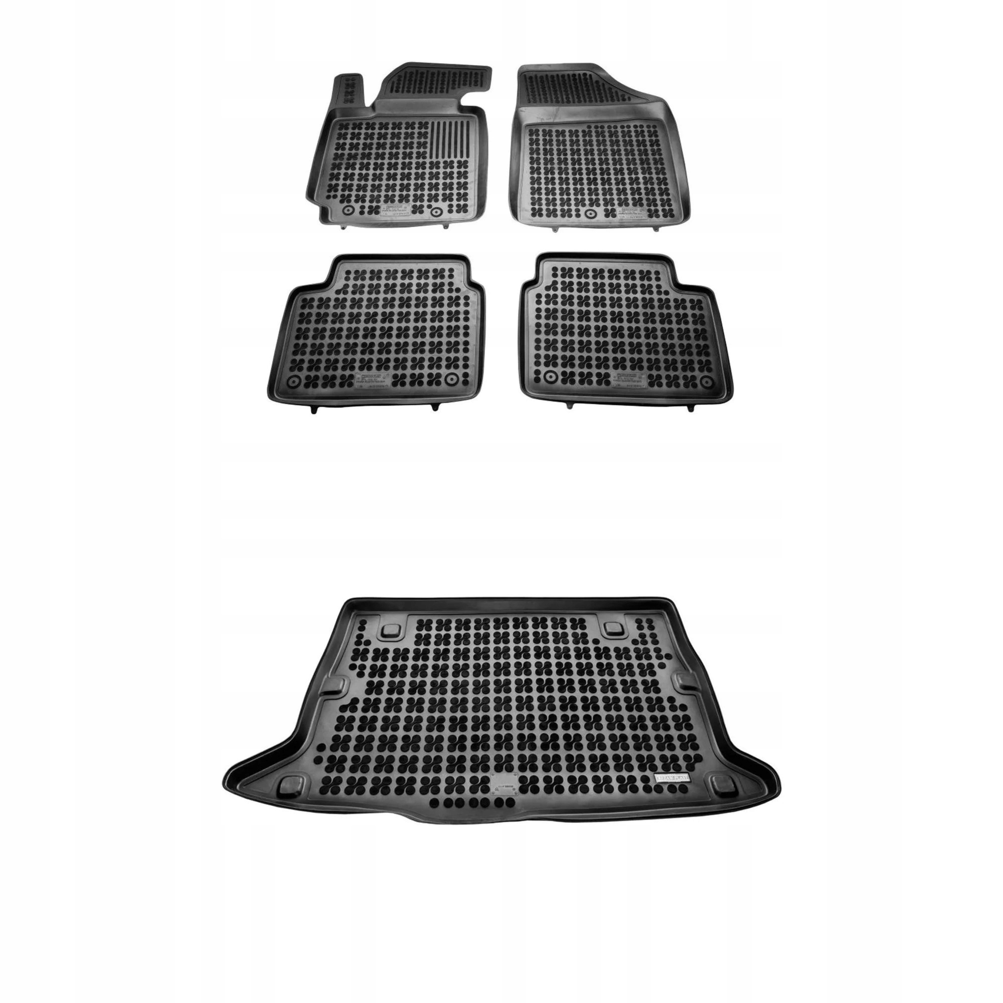 Gumová sada kobercov a rohoží Hyundai Veloster I 2011-2018 bez subwoofera