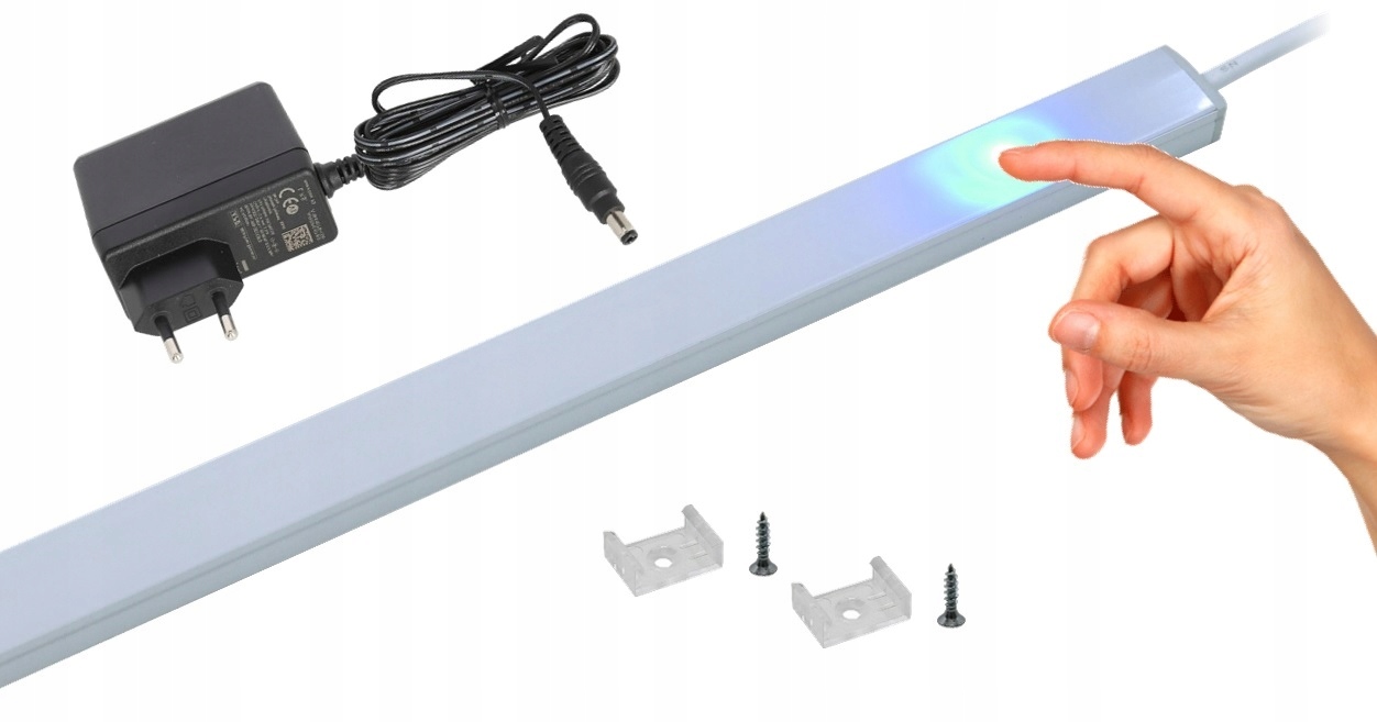 Nábytková lišta jednoduchá Led skříň 90 cm Regulace Bílá neutrální 4500K