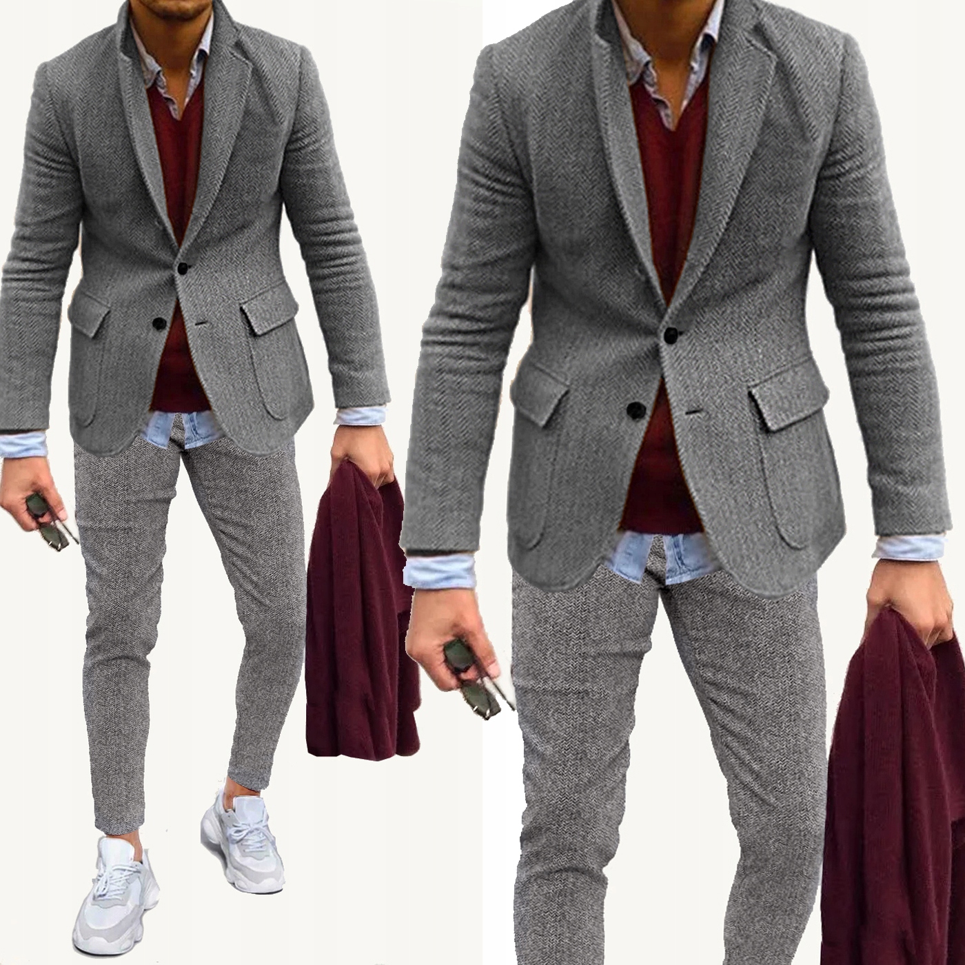 Oblek Sako Kalhoty Jedle Casual Elegant