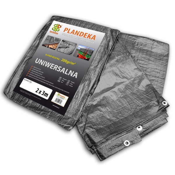 

Plandeka wzmacniana Gray 200g 6 x 8m Bradas