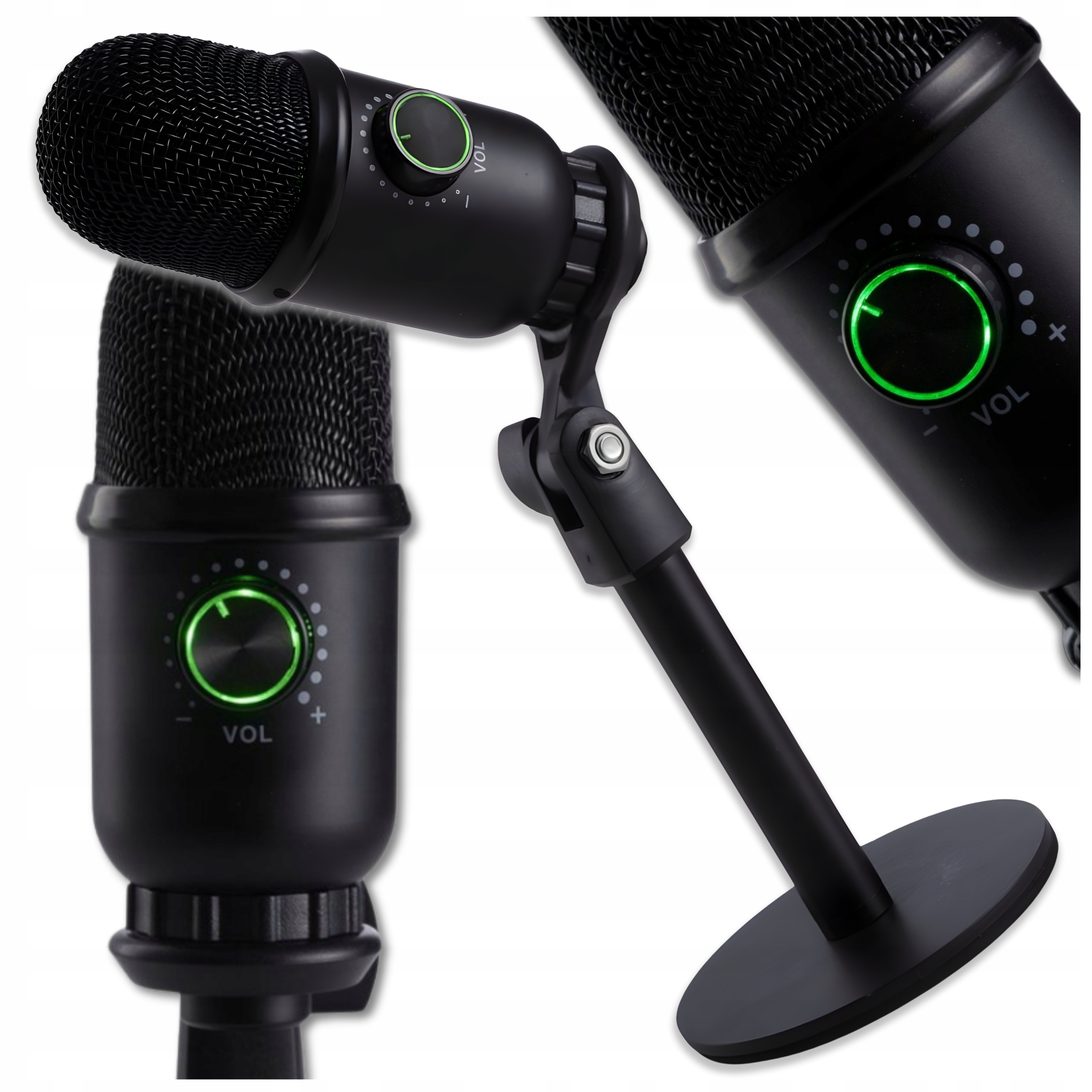 Mikrofon do Komputera Pojemnościowy DAY GAMINGOWY Studyjny KARAOKE USB