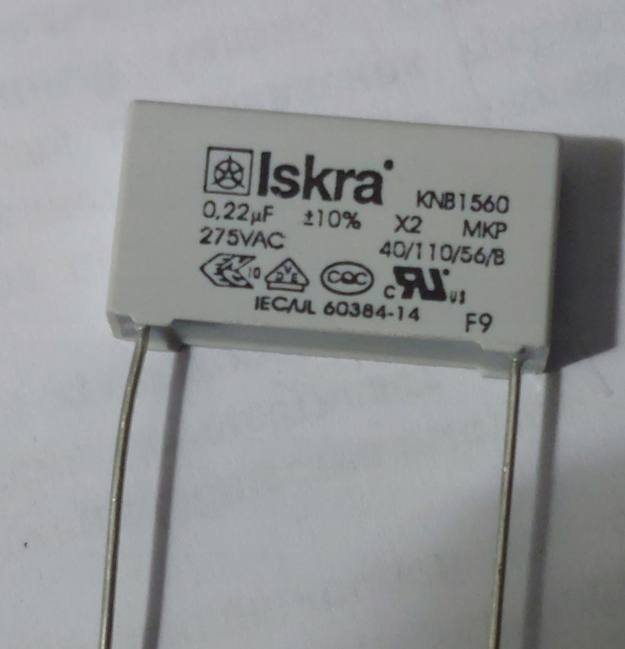 

Kondensator 220nF 0,22uF 275V Mkp X2 10szt. Iskra