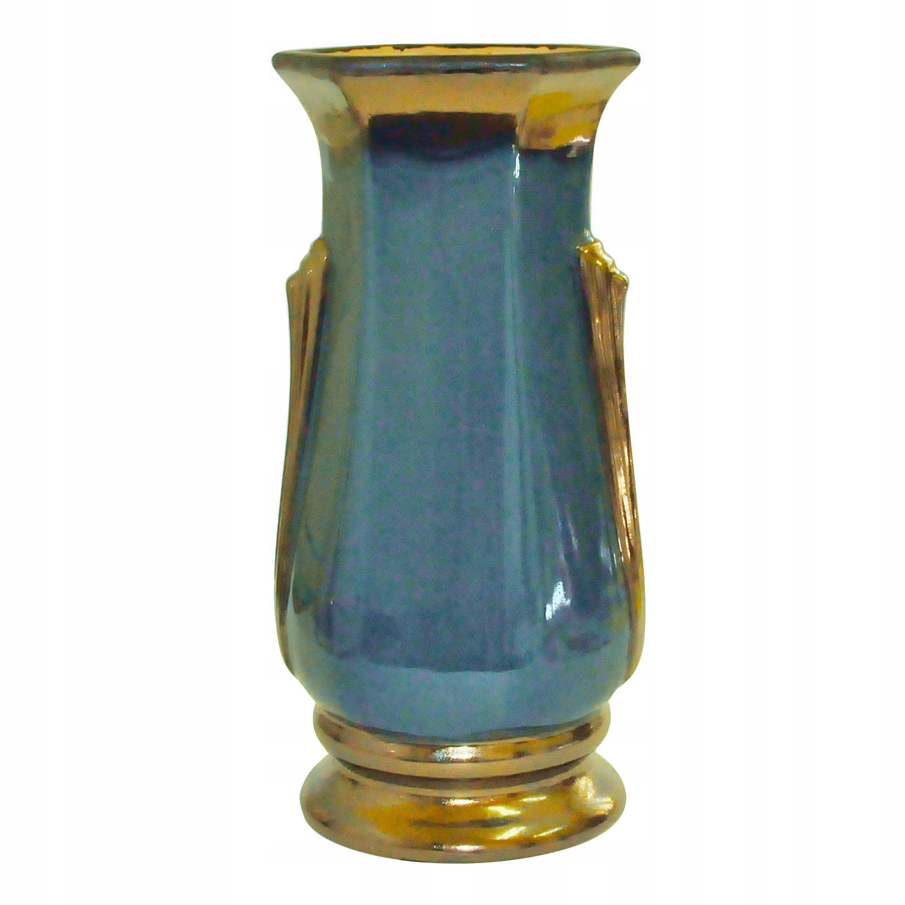 

Wazon Ceramiczny Niebiesko-Złoty Wys. 30cm