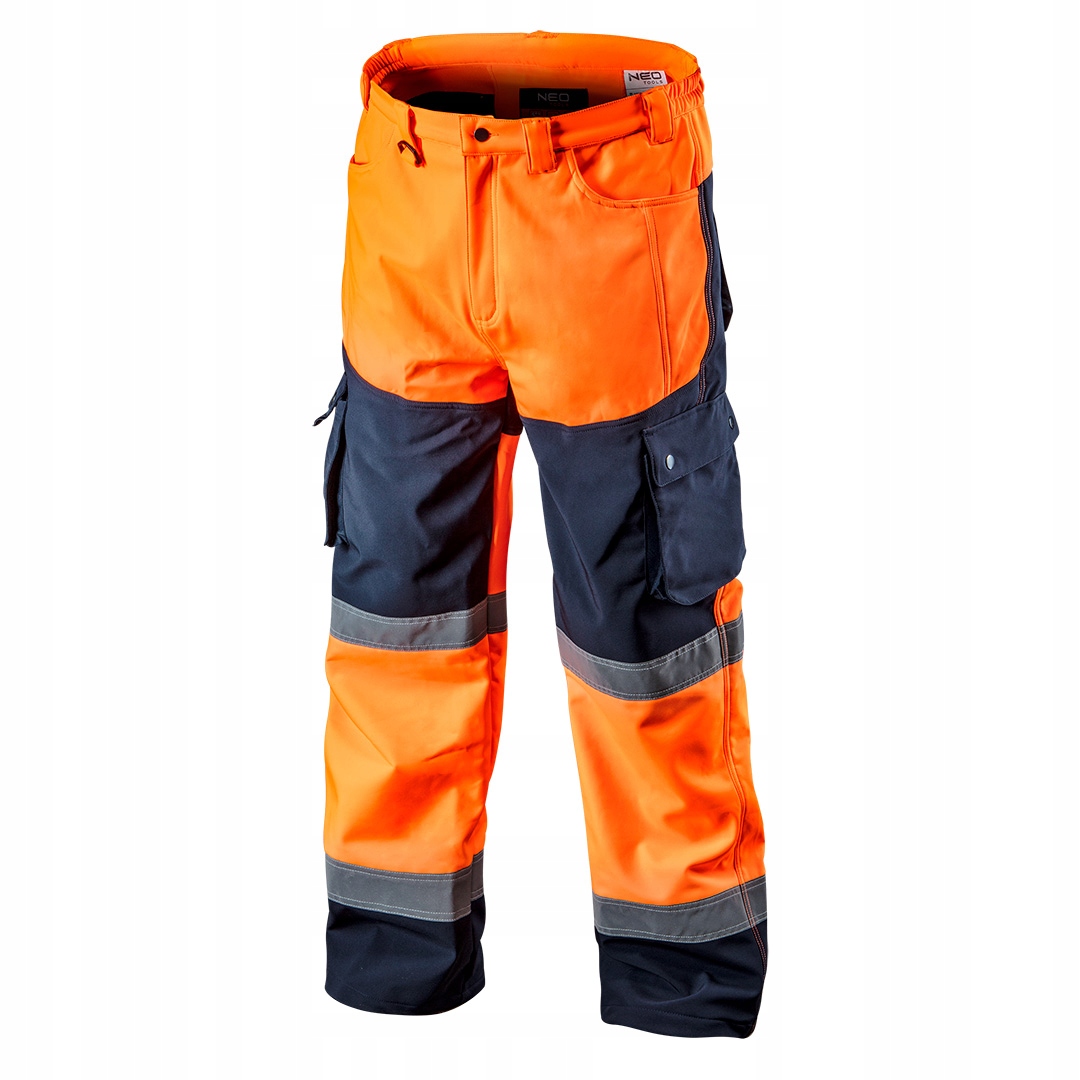 

Spodnie robocze ostrzegawcze softshell, pomarańczo