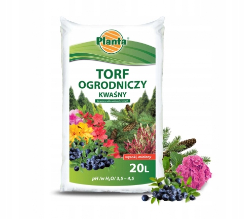 

Torf ogrodniczy Kwaśny 20L ph 3,0-4,0