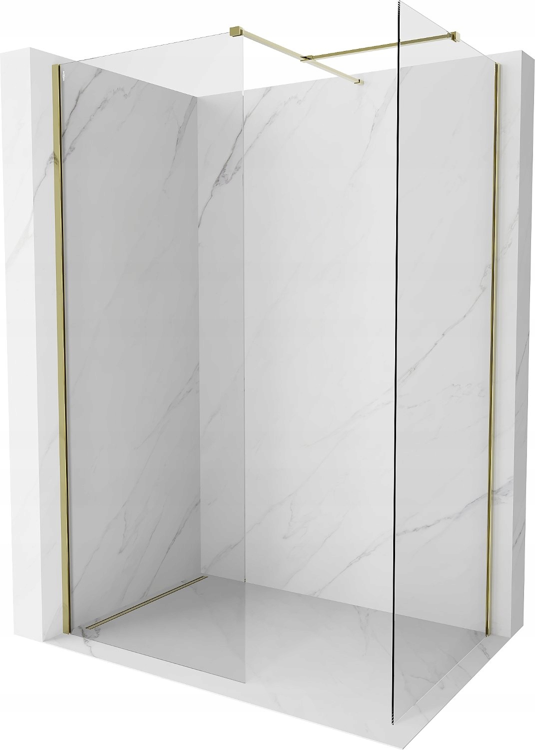 Mexen Kioto-x Ścianka Prysznicowa Walk-in 130x100 Złota