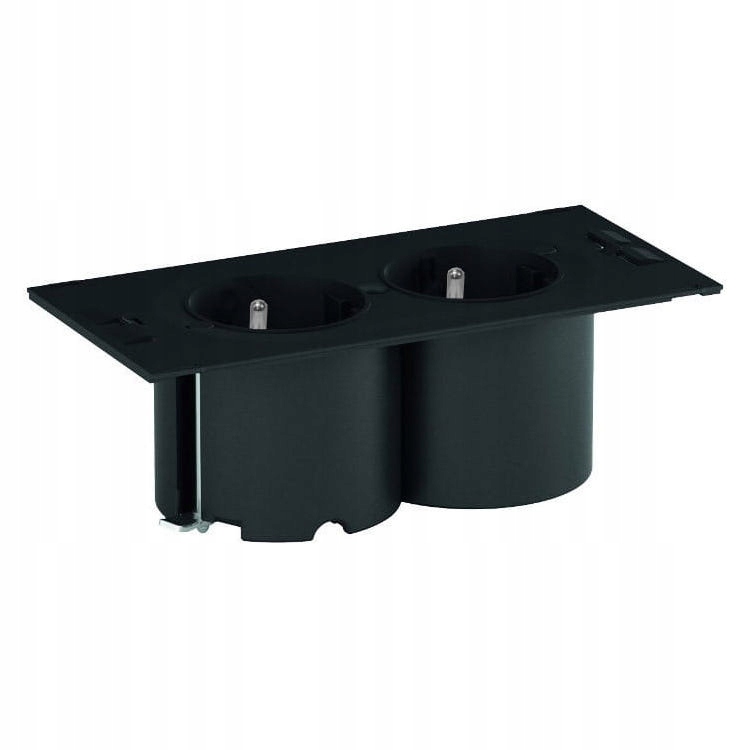 Gamet, Zásuvka na pracovnú dosku Bachmann Due BHM929002, dvojitá, čierna