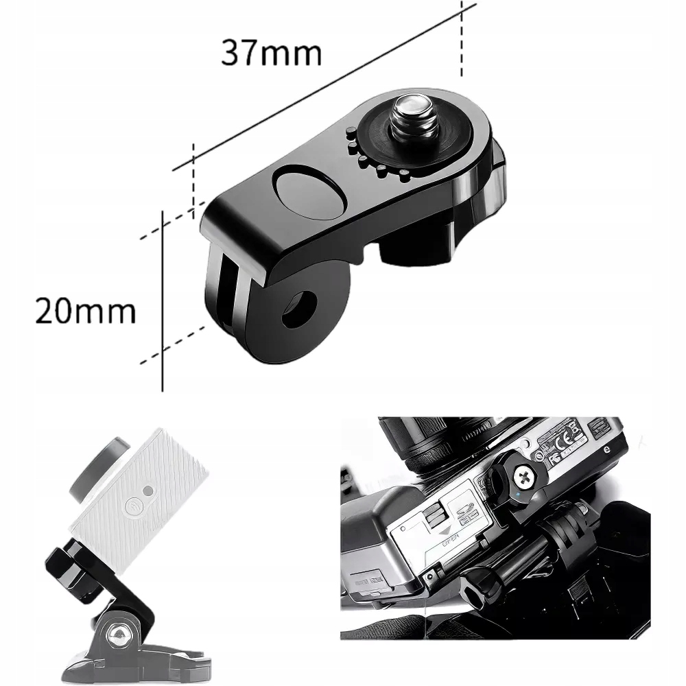 Zestaw Akcesoriów Adaptery Statywowe Pivot Śruba Ramie do GoPro DJI Action Waga produktu z opakowaniem jednostkowym 0.08 kg