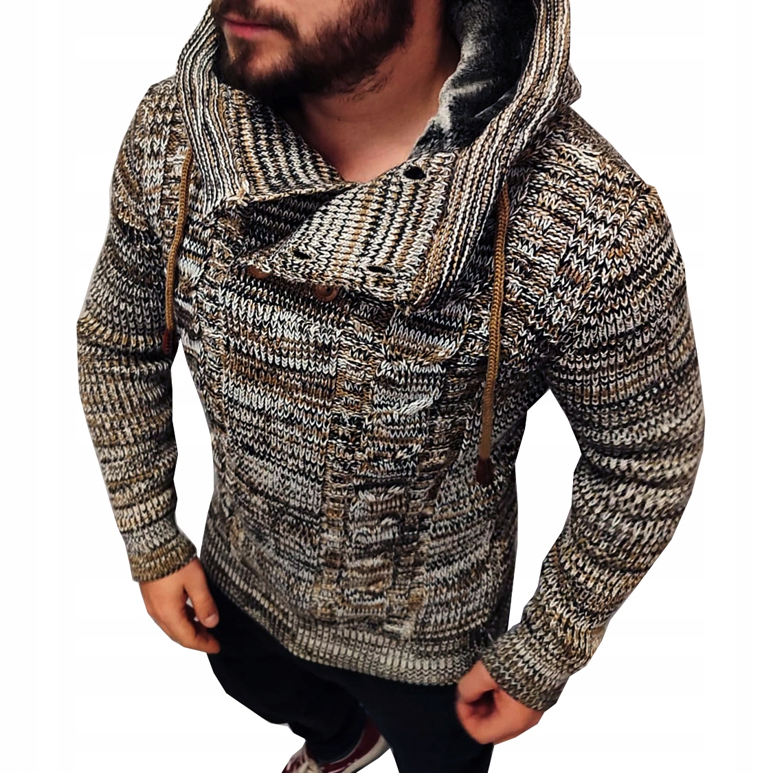 Pánský svetr Mikina Stínovaný Tlustý Stojáček