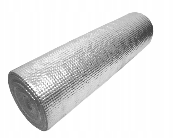 EKRAN ZAGRZEJNIKOWY MATA ALUMINIOWA 0,5 m x 2,5 m PIANKA TERMOIZOLACYJNA
