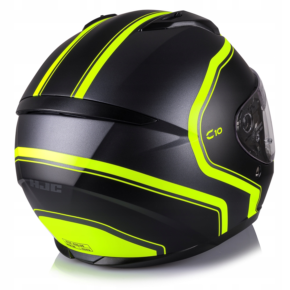 ULEPSZONY KASK MOTOCYKLOWY HJC C10 ELIE MAT r M Kolor czarny żółty